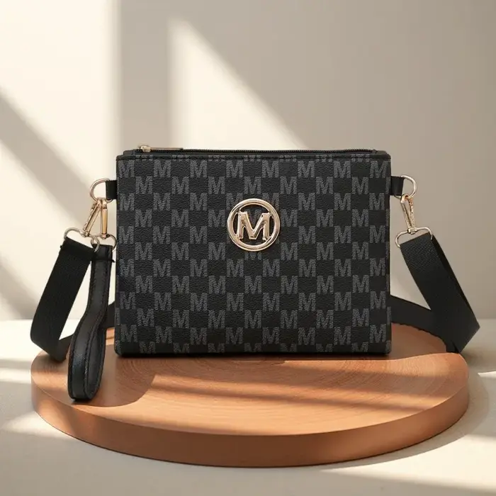 Petit sac à bandoulière monogramme rétro vintage