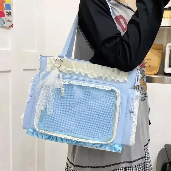Sac Ita japonais Y2K transparent de grande capacité