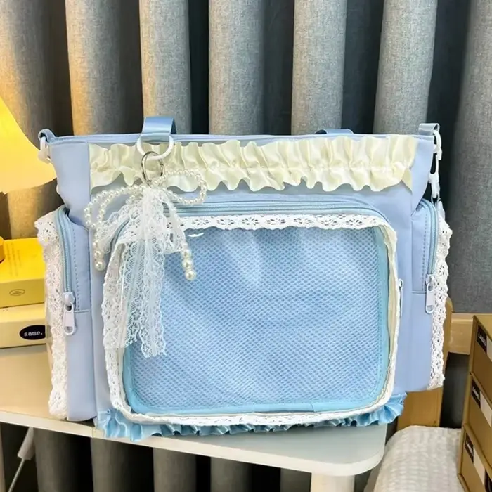 Nouveau sac Ita japonais Y2K transparent grande capacité, sac bandoulière Lolita pour femme