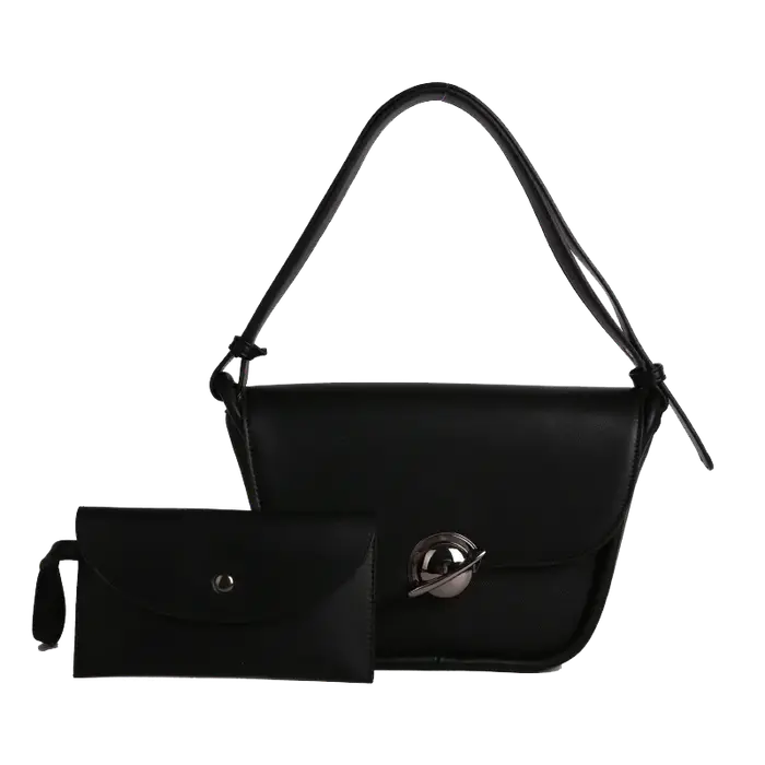 Sacs bandoulière classiques en PU couleur unie avec fermoir, élégants et tendance, collection 2026, 