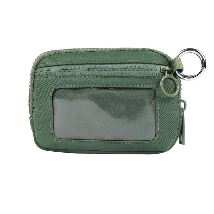 Mini portefeuille à pochette mignonne pour femmes, avec fenêtre d'identification transparente, sac à