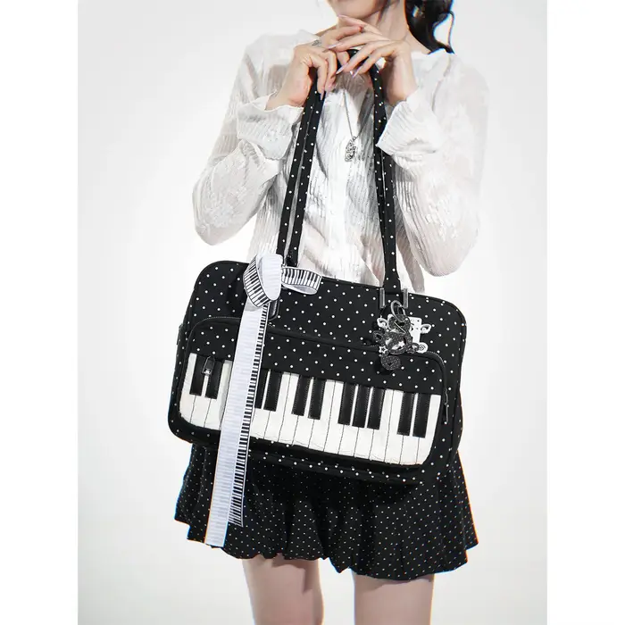 Contraste vague Point Piano Sac Sac Femme sous les bras sacs à bandoulière
