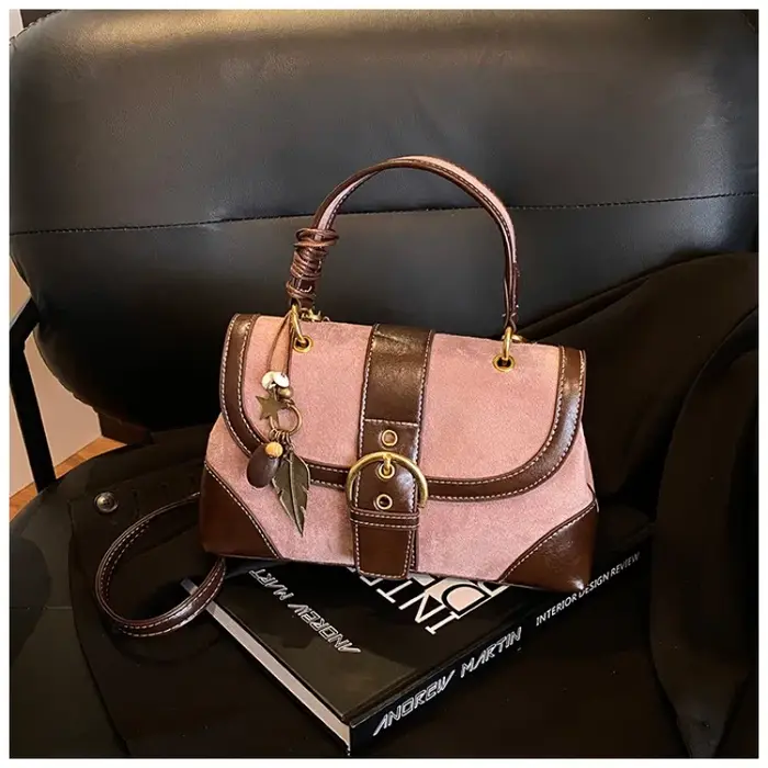 2025 nouvelles femmes automne et hiver élégant rétro daim sac à main exquis banlieue unique épaule décontracté luxe sac à bandoulière