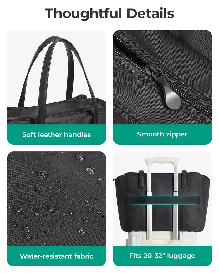 BAGSMART Sac fourre-tout pour femme 4 compartiments