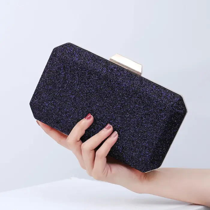 Sac à Main Bleu Clair Bling de Luxe de Styliste pour Femme