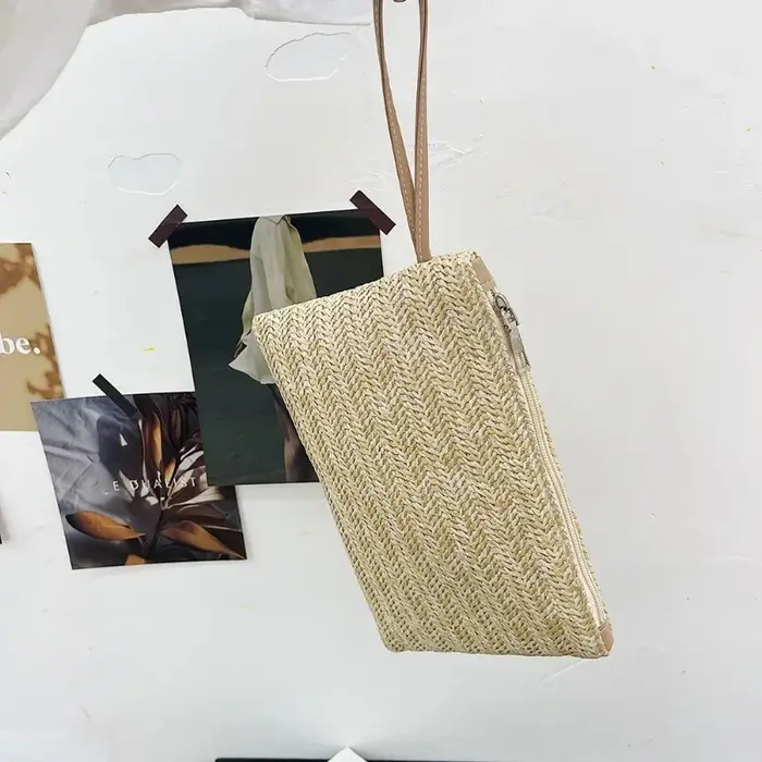 Sac à main élégant en paille style bohème