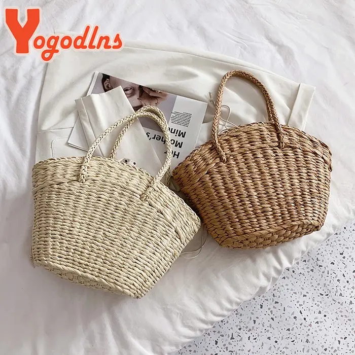 Sac à main tissé en rotin pour femmes
