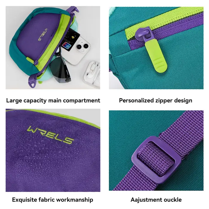 WRELS sac à bandoulière décontracté sport voyage sac