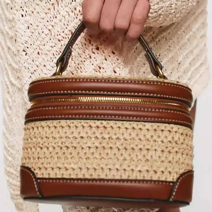 Sac à main rétro tissé à la main pour femme