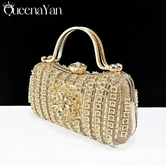 Pochette de Soirée de Luxe pour Femme 2026, Sac à Main en Cristal pour Mariage, Portefeuille pour Té