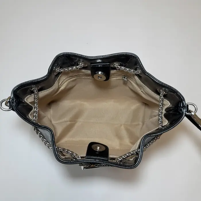 Sac à bandoulière argenté de luxe pour femmes
