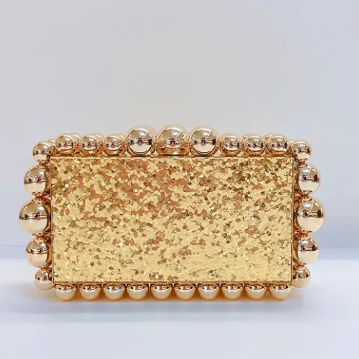 Pochette de soirée en perles léopard pour femmes