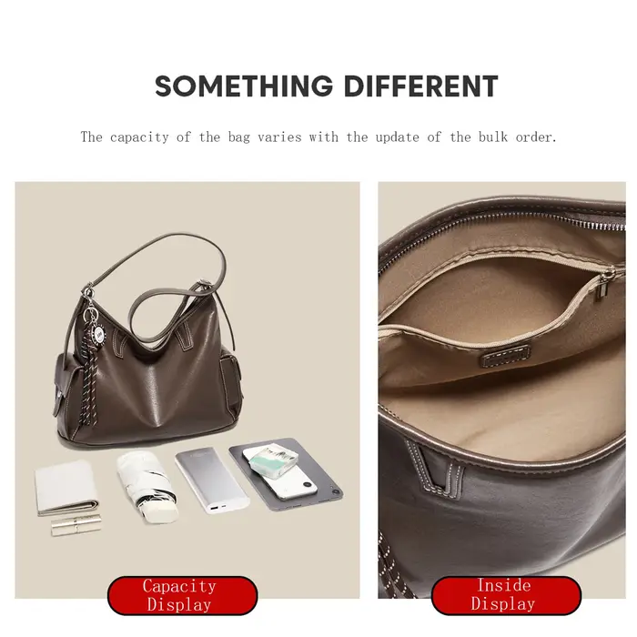 Sac à bandoulière FOXER pour femme en cuir PU souple, sac à main rétro 2026, sac hobo grande capacit