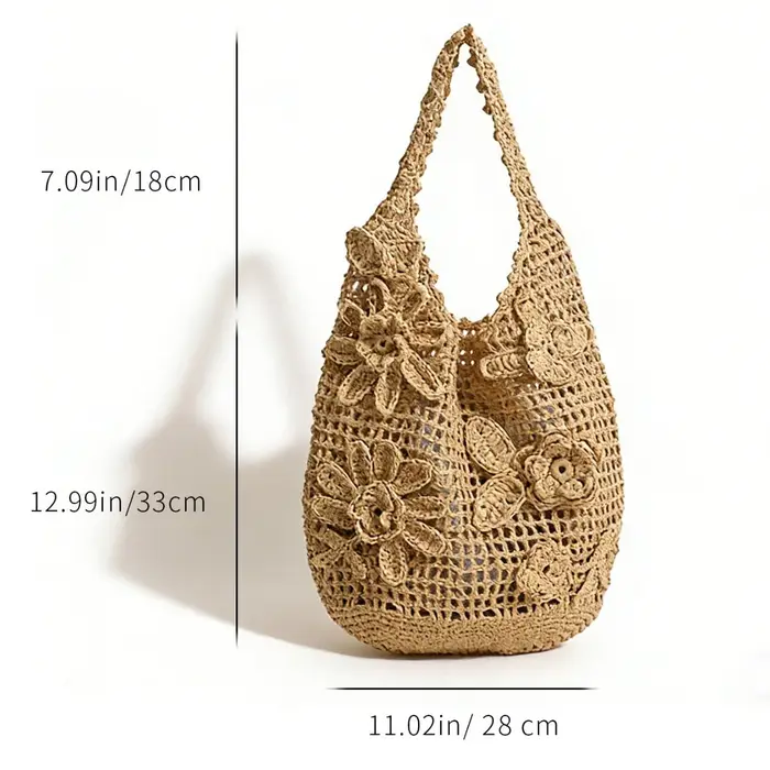 Nouveau Sac de Plage Bohème à Fleurs pour Femme