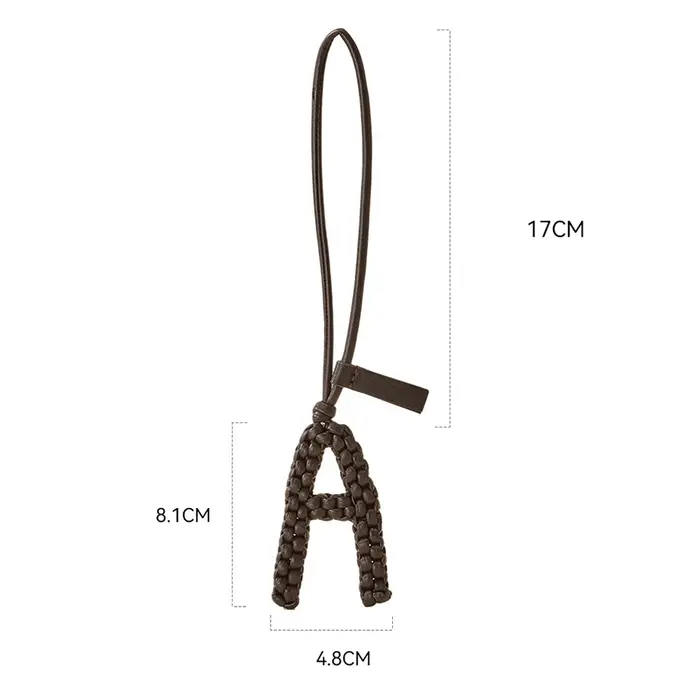 Breloque de sac en cuir tressé pour femmes