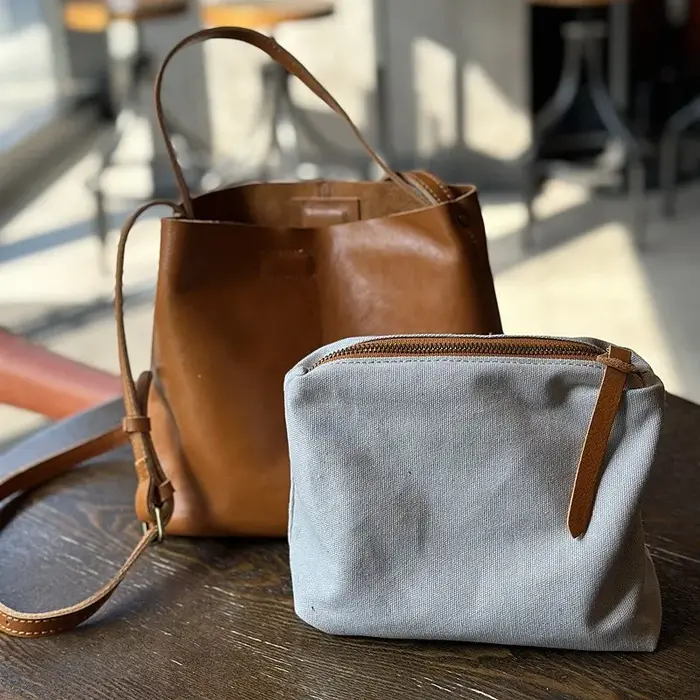 Johnature 2026 Nouveau Sac à bandoulière seau en cuir véritable, style vintage, grande capacité, en
