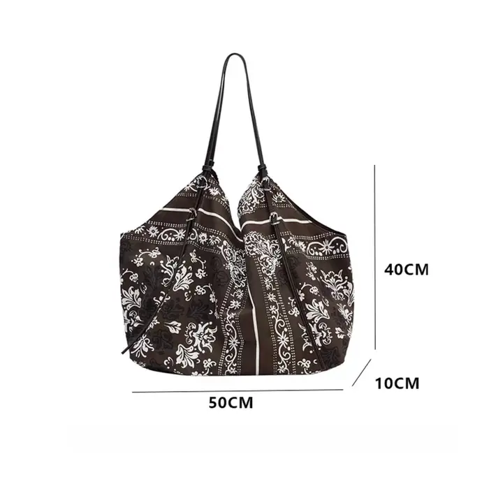 MABULA Bandanna imprimé sacs à bandoulière pour femmes grande capacité Paisley sac fourre-tout créateur de mode motif Floral National sac à main