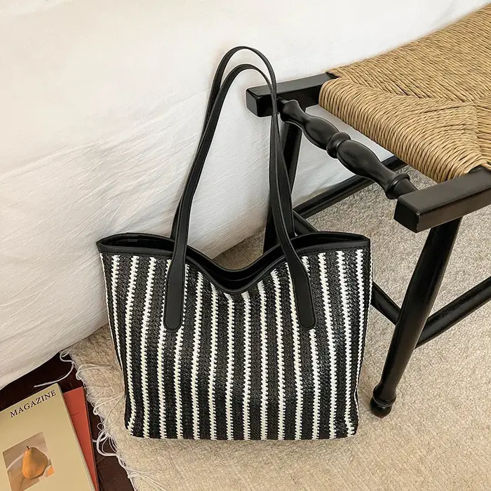 Sac fourre-tout pour femme en toile grande capacité