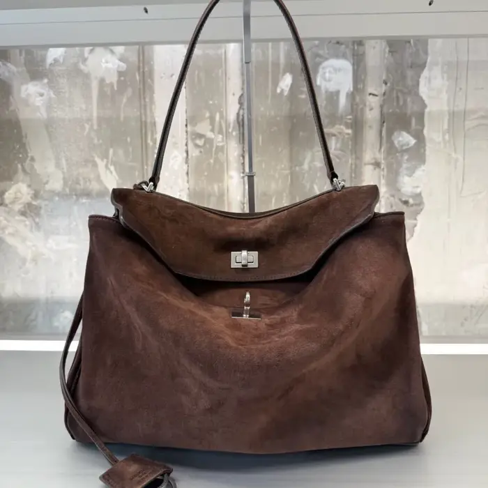 Nouveau Sac Fourre-tout en Daim Rodeo 2025 – Grand Sac à Main Commuter en Cuir Mat avec Poignée Supérieure