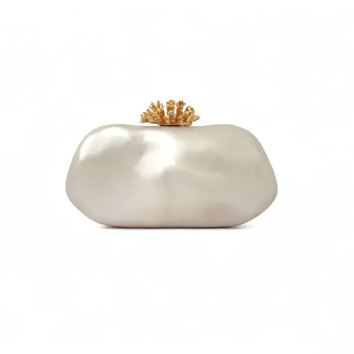 Pochette de soirée en acrylique pour femme, forme perle, parfaite pour les rendez-vous galants