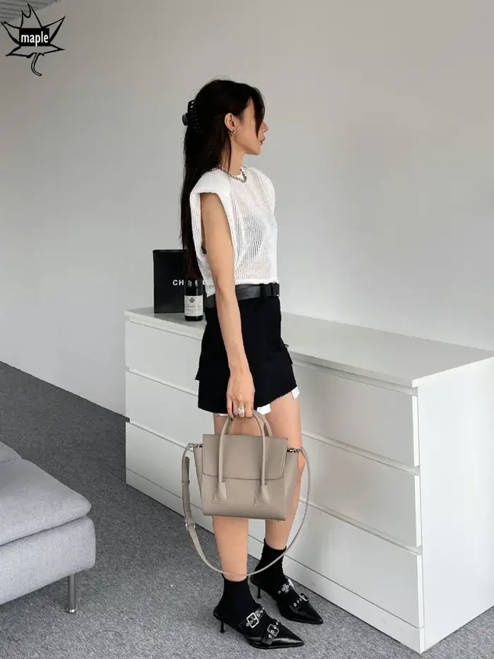 Sac à Main de Luxe en Cuir de Vache Dur pour Femme
