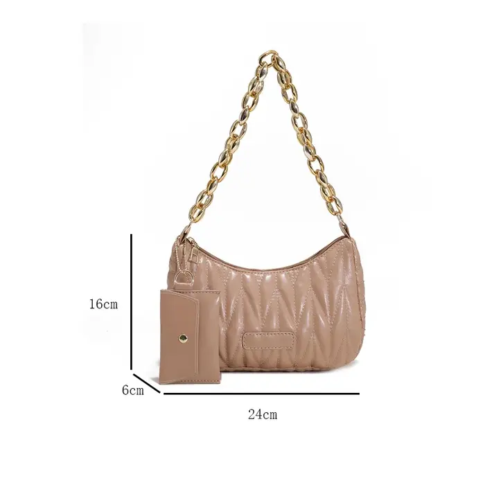Sac en croissant froncé matelassé