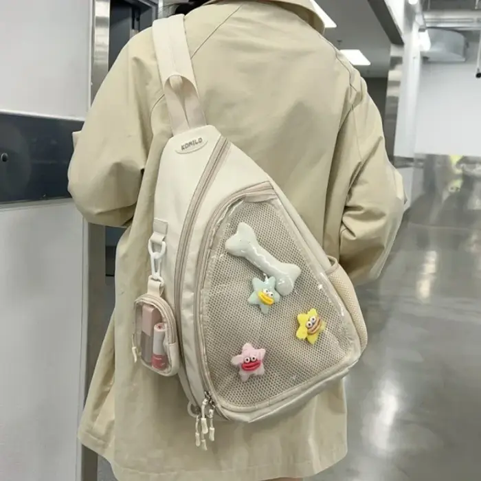 Sac à bandoulière Transparent à fermeture éclair pour femmes