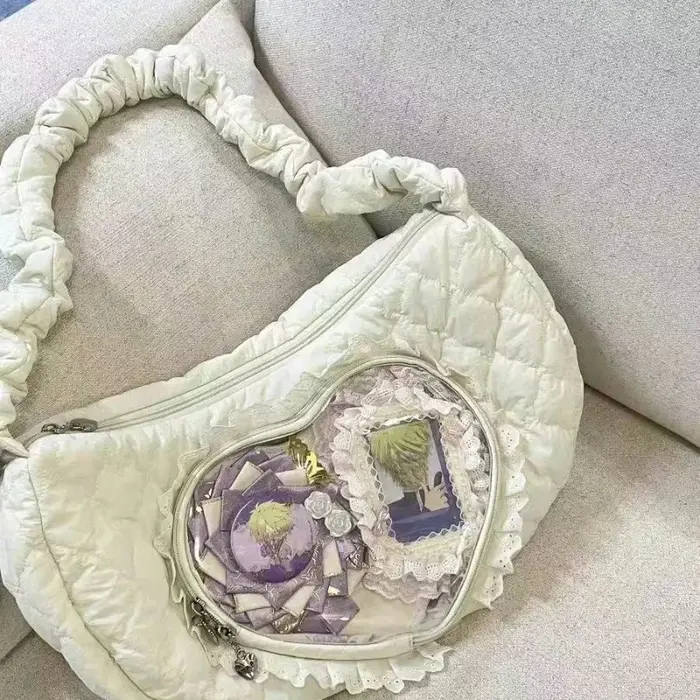 Sac à main rose plissé pour femmes