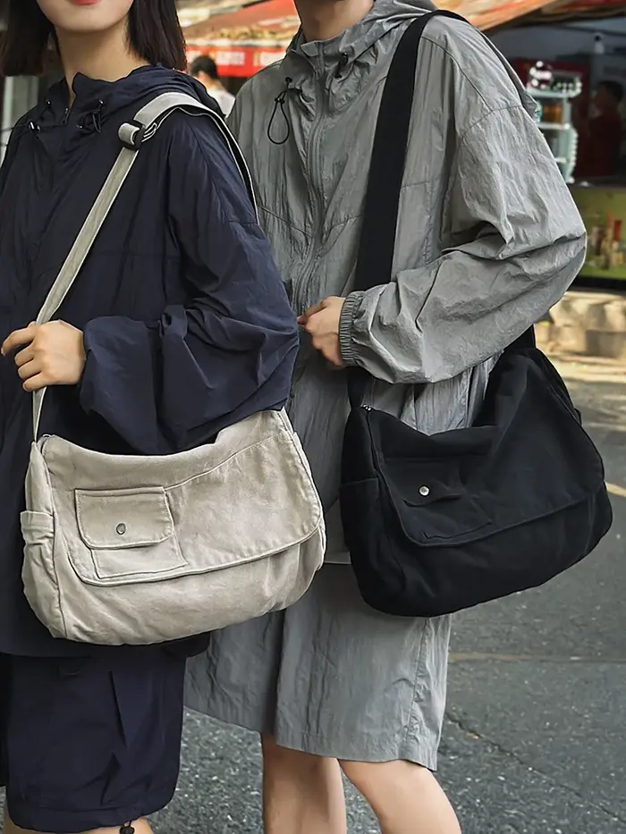 Sac messager en toile décontracté