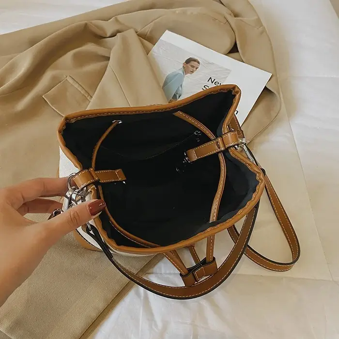 Sac seau tendance pour femme – Nouvelle collection en toile avec cordon de serrage