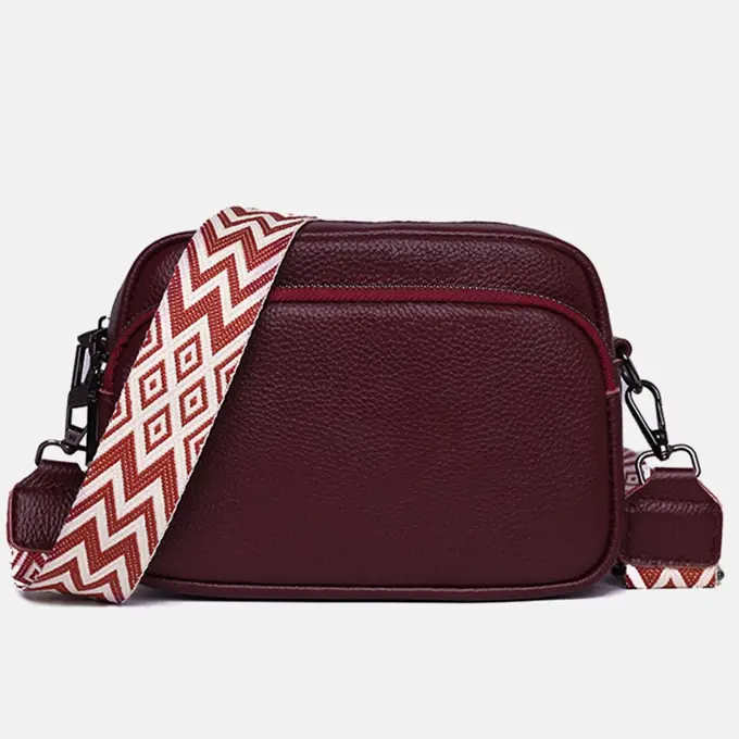 Sac à bandoulière en cuir véritable de haute qualité pour femmes