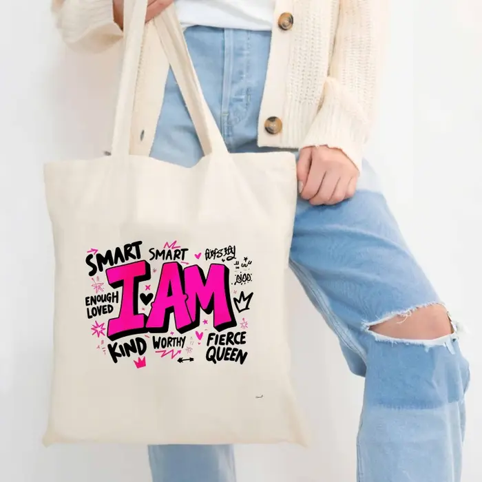 Le sac fourre-tout en toile de couleur crème