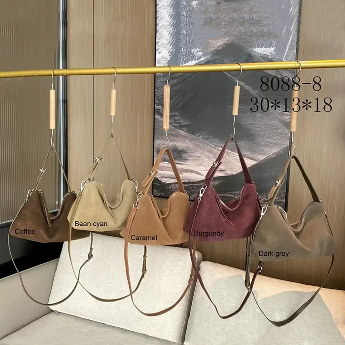 Sac à main en daim pour femmes, sac en cuir de vache souple, sac à bandoulière Unique pour dames, pr