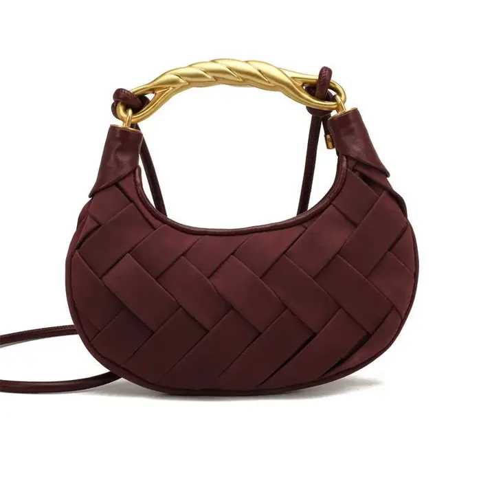 Sac à bandoulière tissé pour boulettes, sac à main de luxe tissé à la main, petit sac à main de styl