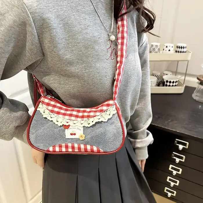 Nouveaux sacs à main à carreaux mignons