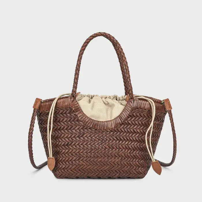 Sac en paille tressé 2026 – Sac à main de plage pour les vacances d'été, panier rétro en rotin, sac 