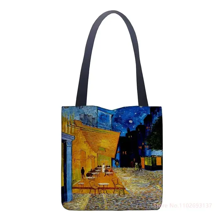 Sac fourre-tout Van Gogh pour femme, peinture à l'huile, sac de voyage, sac à soupe portable, sac à 