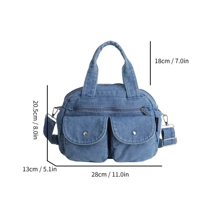 Sac à bandoulière décontracté pour femmes, sac à bandoulière en Denim de haute qualité, fourre-tout de grande capacité, sacs à main multifonctionnels pour femmes