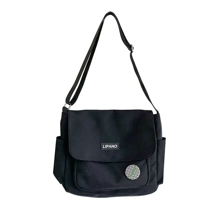 Sac à Main en Nylon Solide de Grande Capacité pour Étudiant