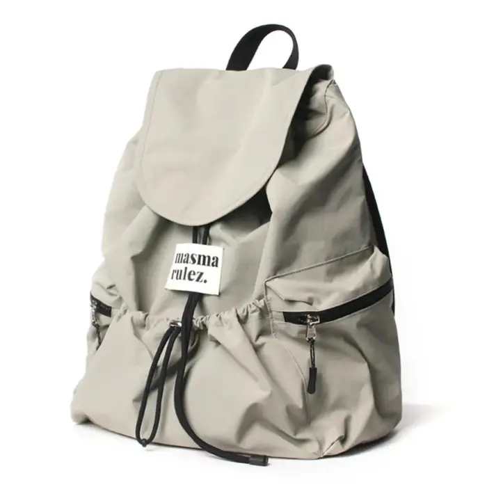 Sac à dos coréen à cordon de serrage avec plusieurs poches