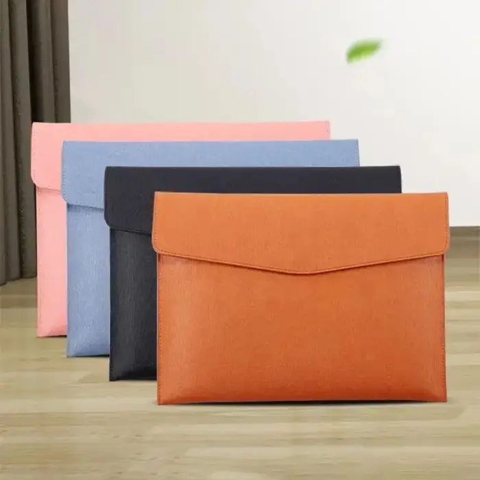 Sac de rangement pour documents A4, grande capacité, boucle magnétique, simple, étanche, pour le bureau, le travail