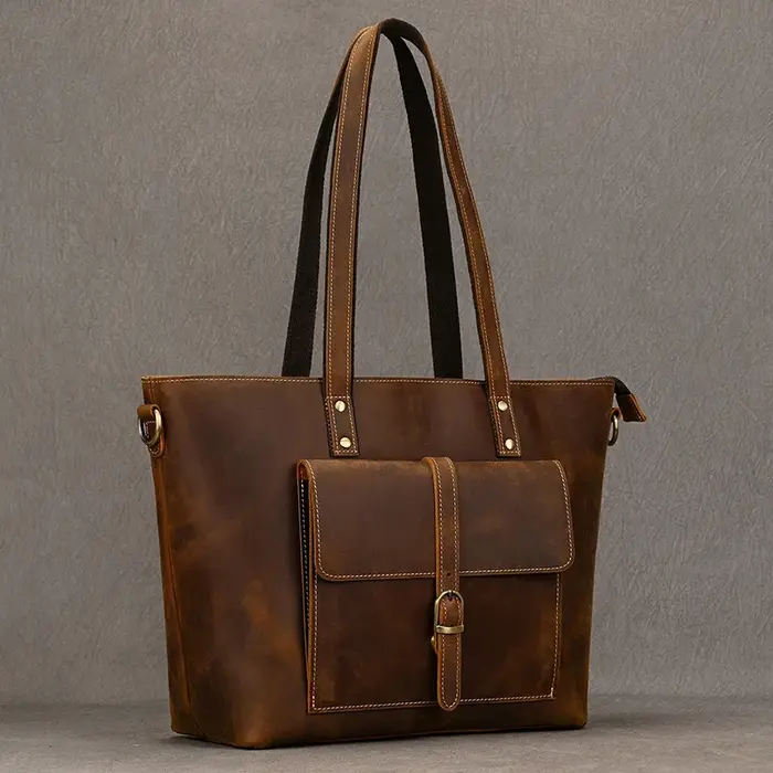 Luufan-Fourre-tout en cuir véritable pour femme