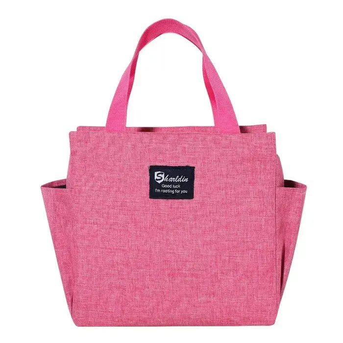 Sac Thermique DoublePocket Déjeuner Sac LargeCapacity Étudiants Repas Épais En Aluminium Feuille Por