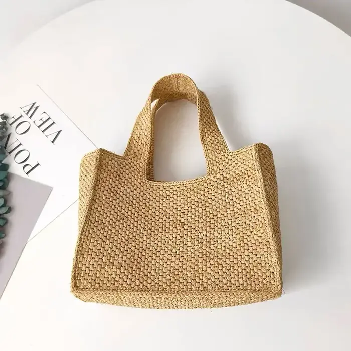 Été raphia paille femmes vacances tissé plage sac à bandoulière capacité Simple sac à main classique simplicité luxe concepteur sac fourre-tout