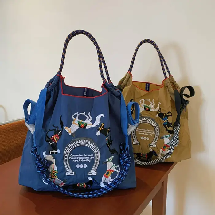Sac de shopping brodé Wanli Horse