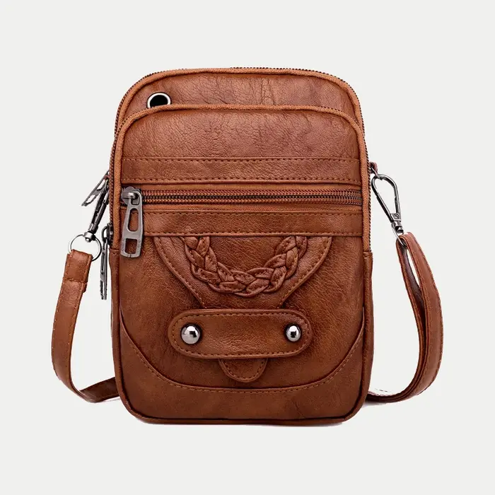 Sac à main vintage en cuir PU pour femmes