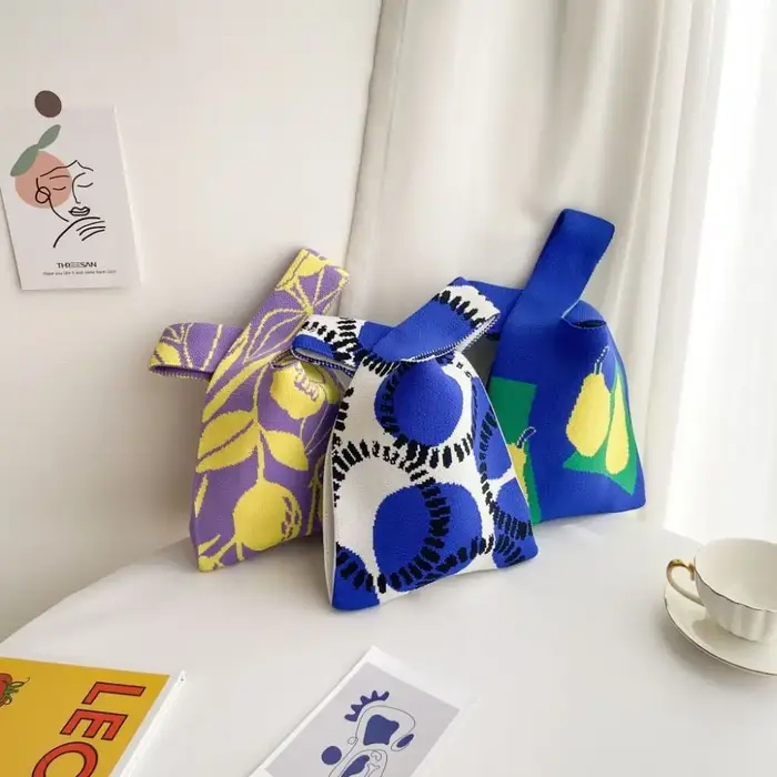 Sac à main en tricot de chat pour filles