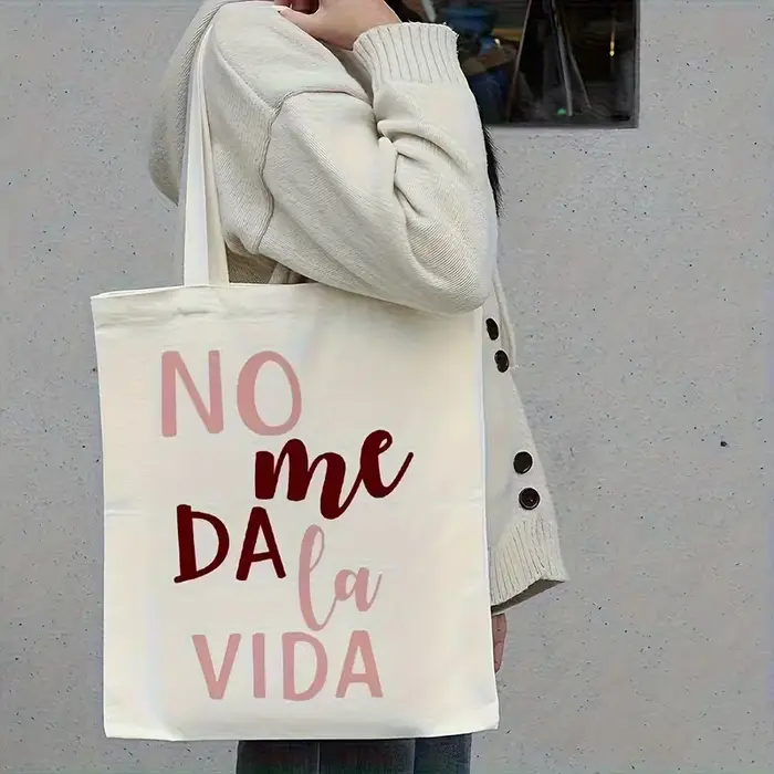 Sac fourre-tout pour femme avec citation amusante en espagnol - « Aqui Llevo Cosas De Senora » (Je porte des choses