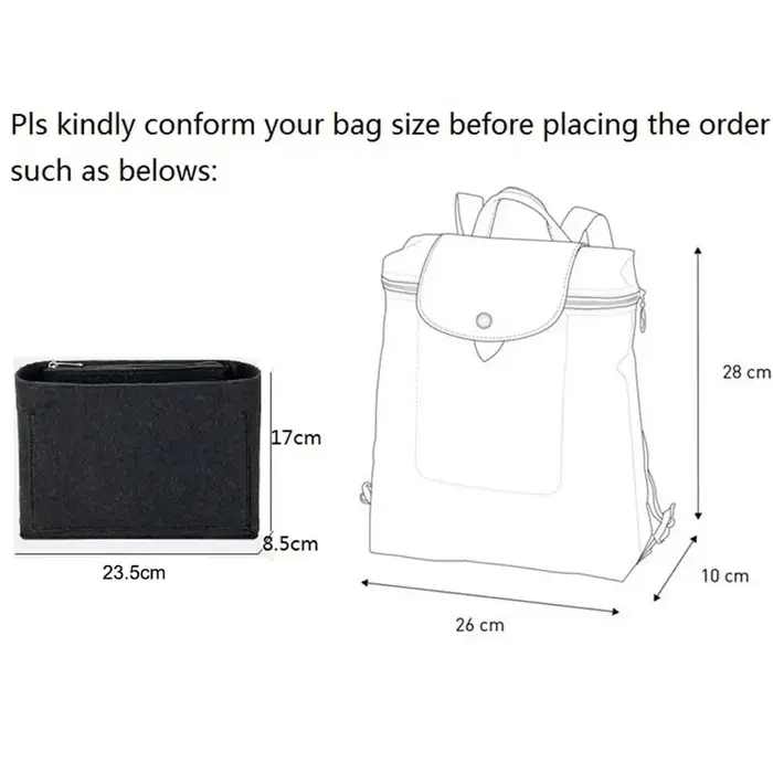Sac à dos à doublure en feutre pour femme