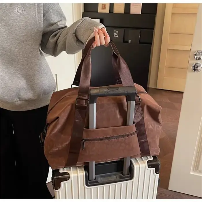 Sac à bandoulière grande capacité à imprimé léopard pour femme